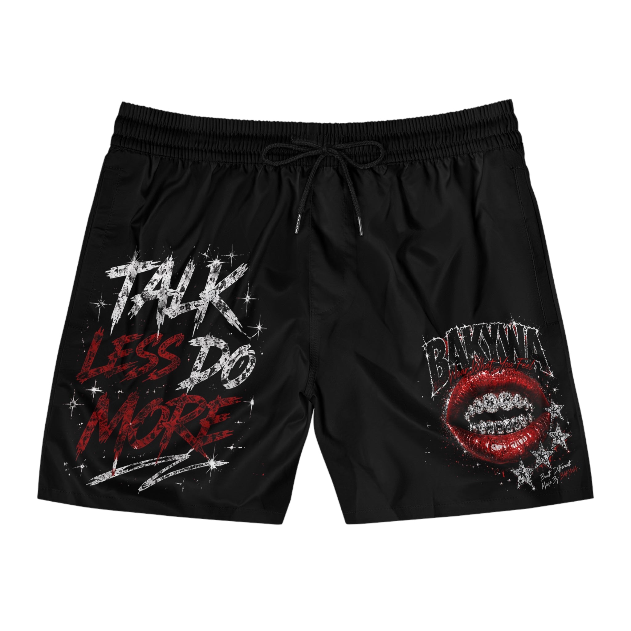 BAKYWA Lip Grill Graphic Shorts