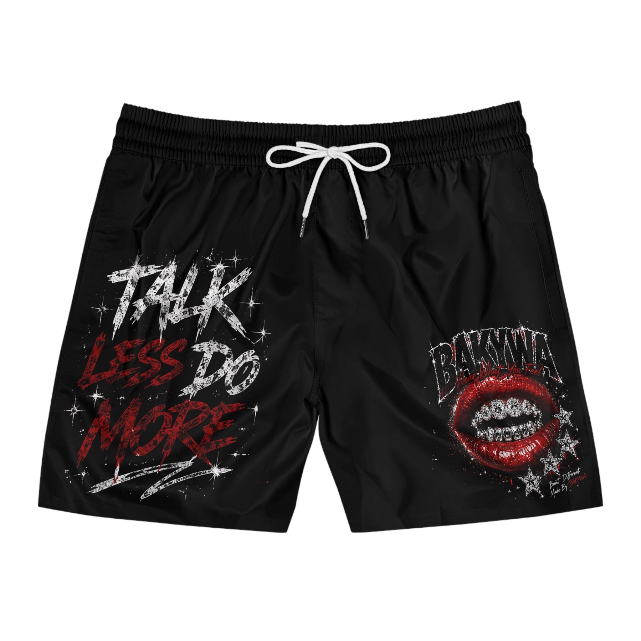 BAKYWA Lip Grill Graphic Shorts