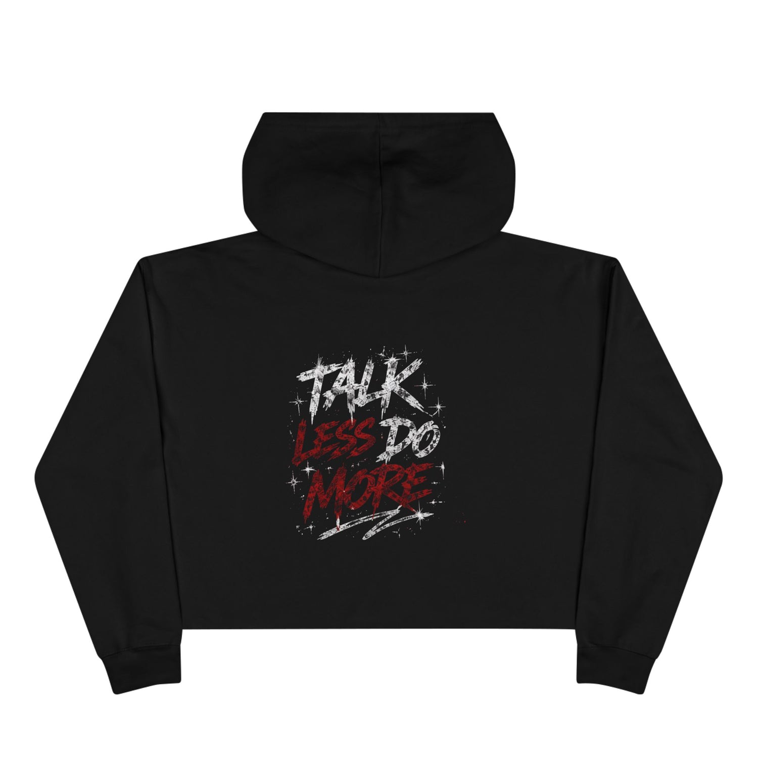 BAKYWA Lip Graphic Cropped Hoodie- Talk Less Do More