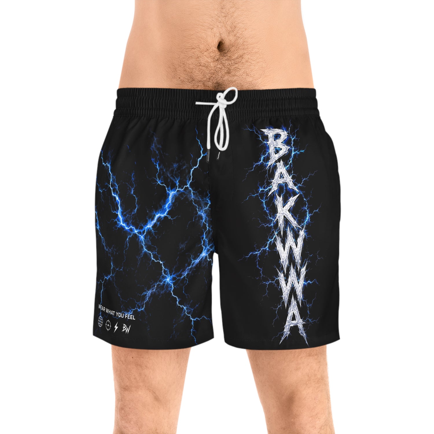 BAKYWA BLUE STATIC SWIM SHORTS