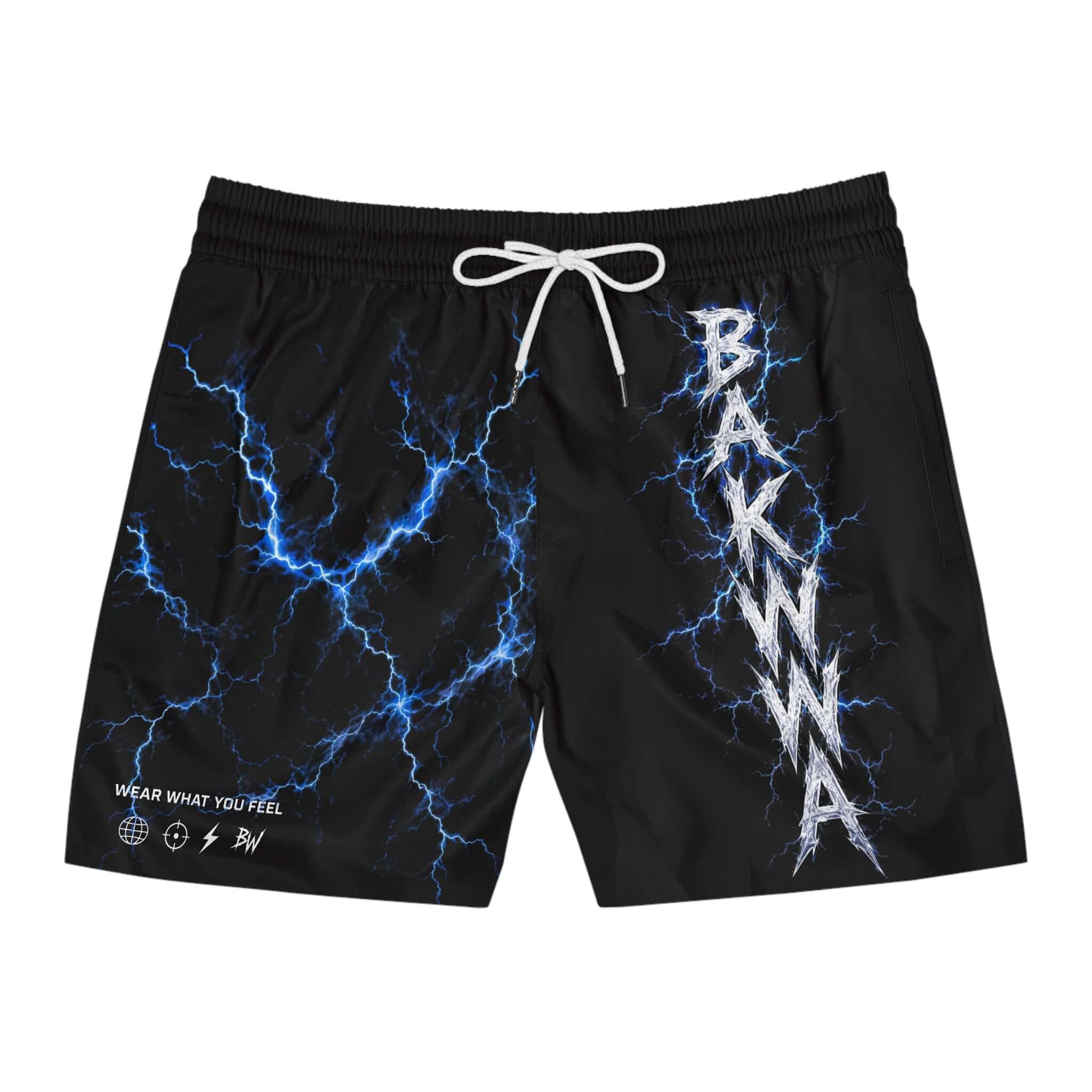 BAKYWA BLUE STATIC SWIM SHORTS